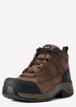 Ariat Ladies Telluride Composite Toe Work Boots - Distressed Brown