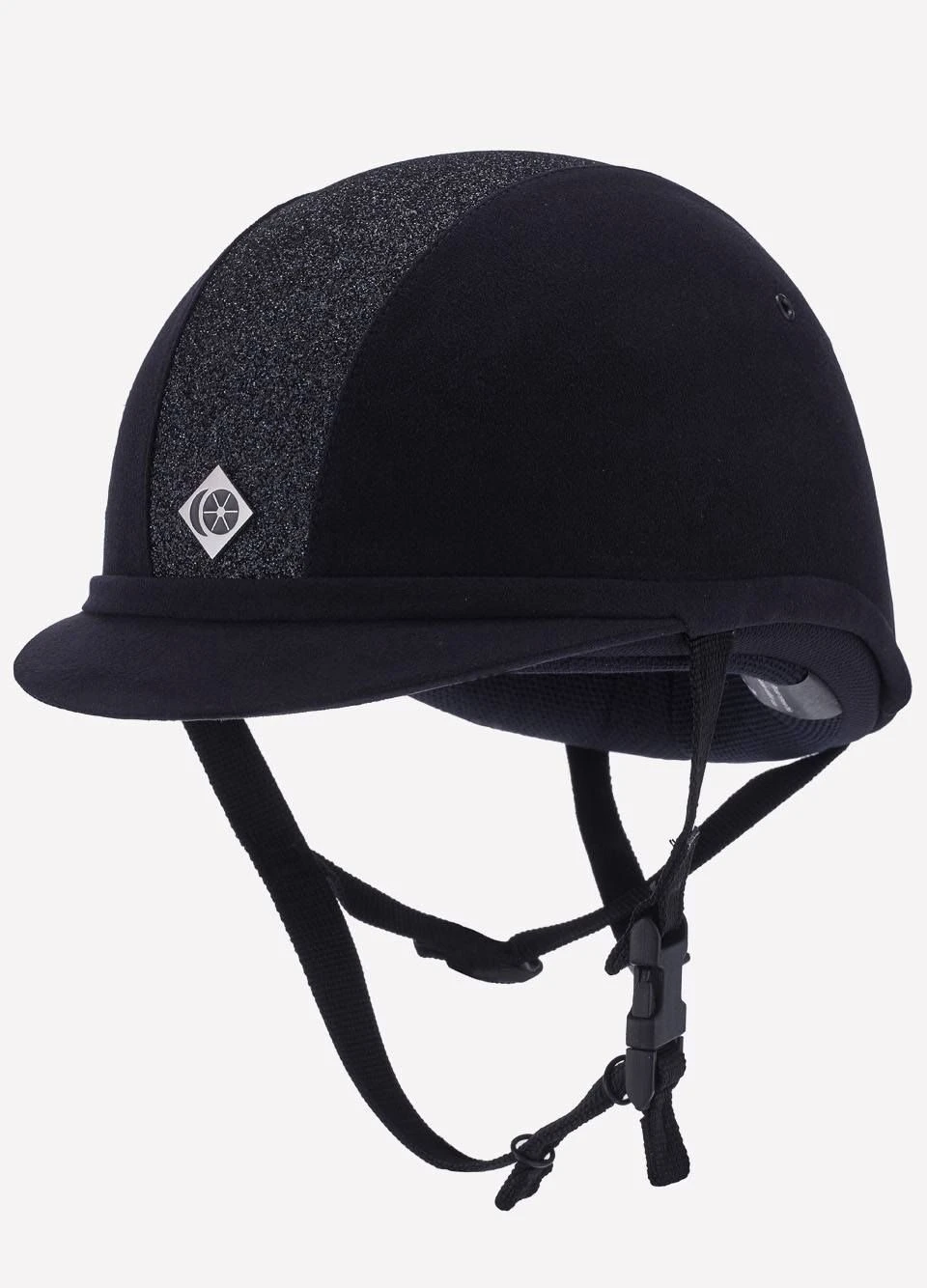 Charles Owen Sparkly YR8 Junior Riding Hat - Navy/Navy